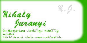 mihaly juranyi business card